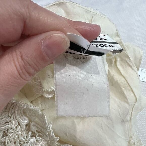 80’s Talbots Scott McClintock Lack Mock Collar Elegant Victorian Style Blouse - Picture 7 of 7